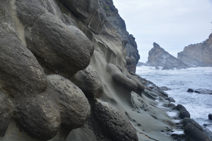 rock formations on beach